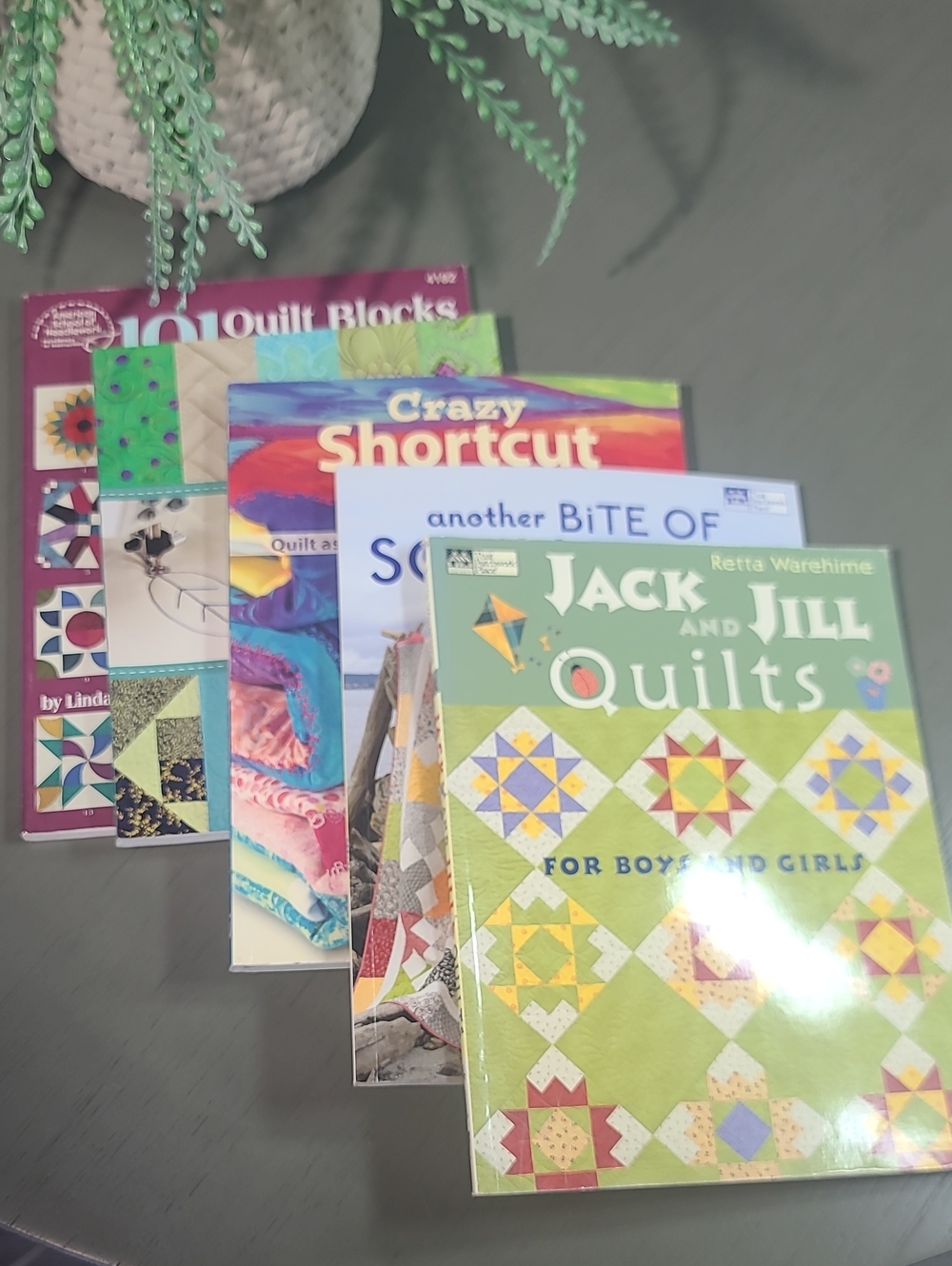 Assorted Quilt Pattern Books Set Of 5